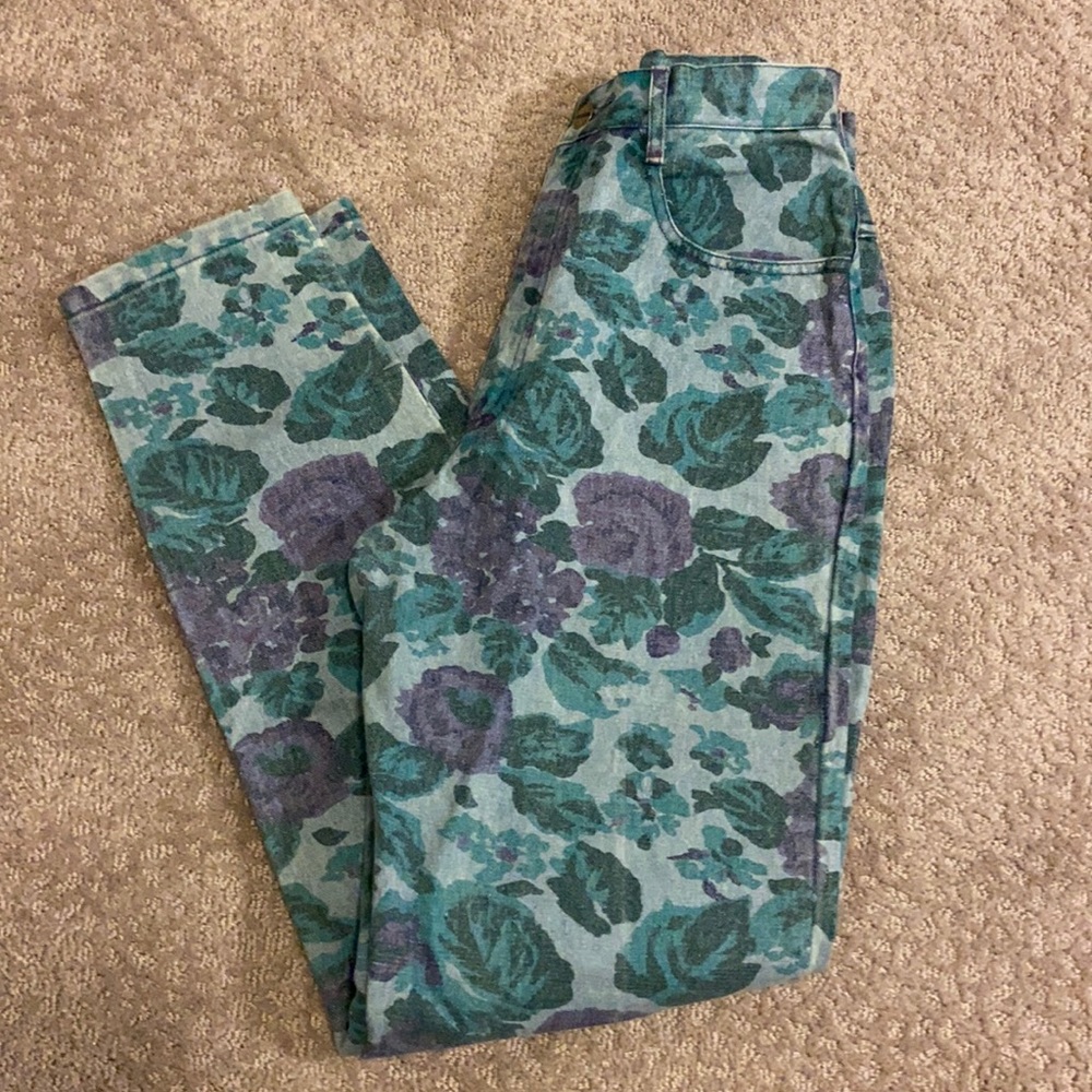 *VINTAGE* Forenza floral denim jeans - Picture 1 of 8